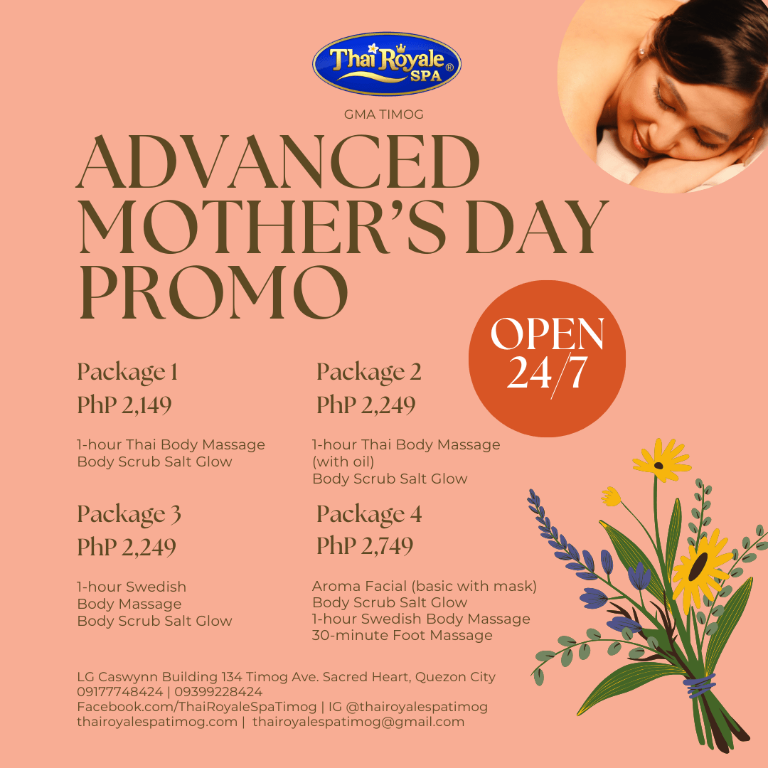 advanced mothers day promo massage with body scrub